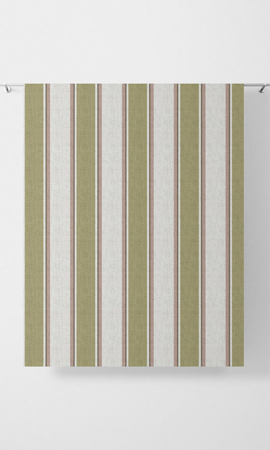 Striped Window Blinds (Green/ Pink/ White)