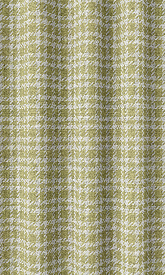 Check Print Roman Blinds (Chartreuse Green/ White)
