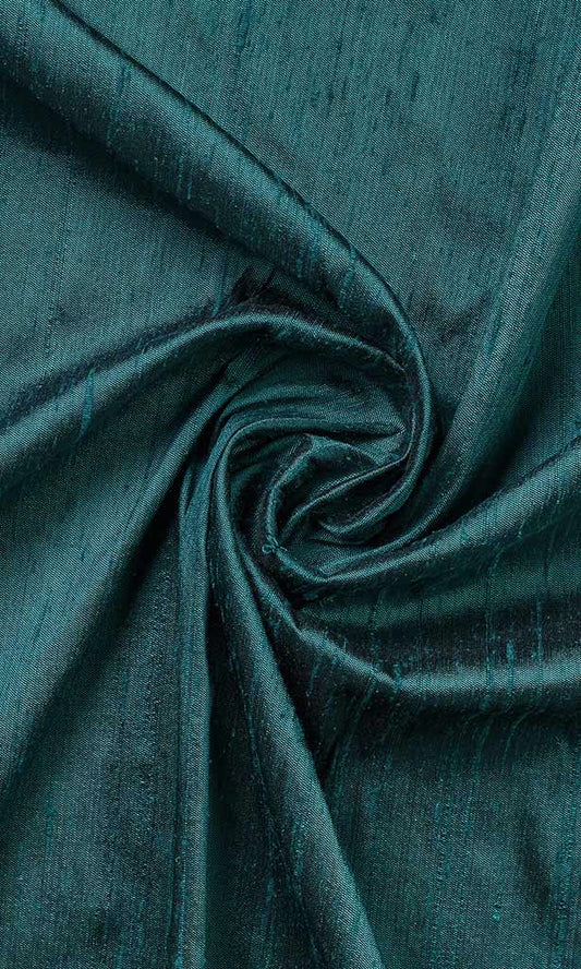 Dupioni Silk Home Décor Fabric By the Metre (Ocean Blue)