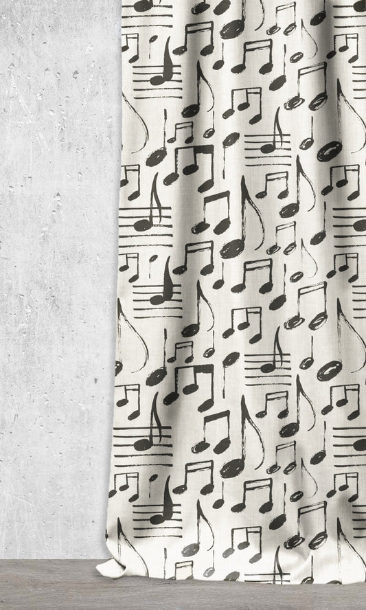 Music Themed Print Shades (Black/ Milky White)