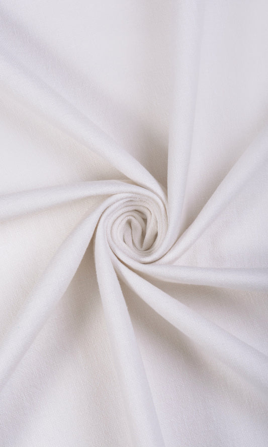 Linen Blend Made to Measure Home Décor Fabric By the Metre (White)
