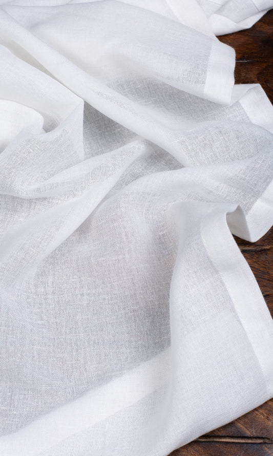 Plain Sheer Home Décor Fabric Sample (White)