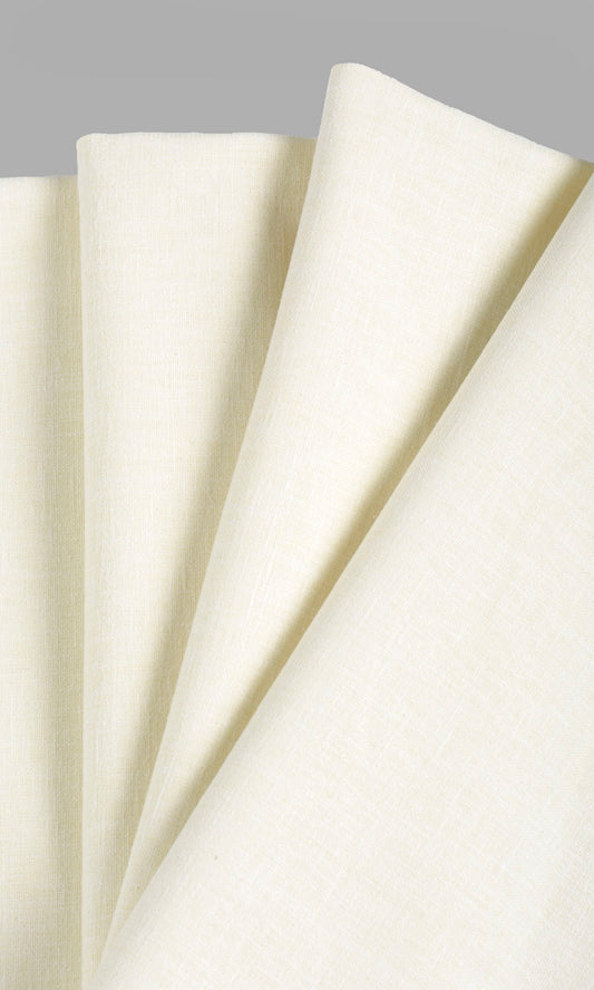 Linen Texture Home Décor Fabric Sample (Ivory)