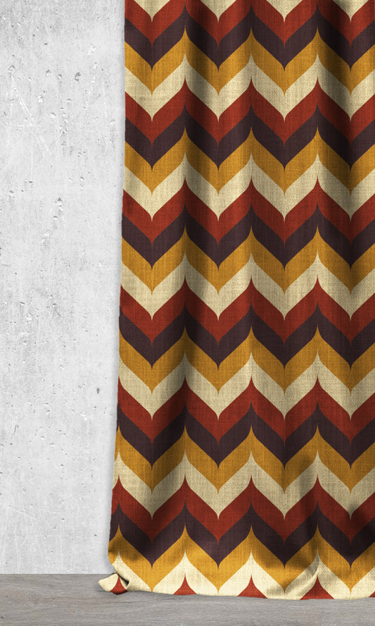 Made-to-Order Kilim Home Décor Fabric By the Metre (Red/ Yellow/ Brown)