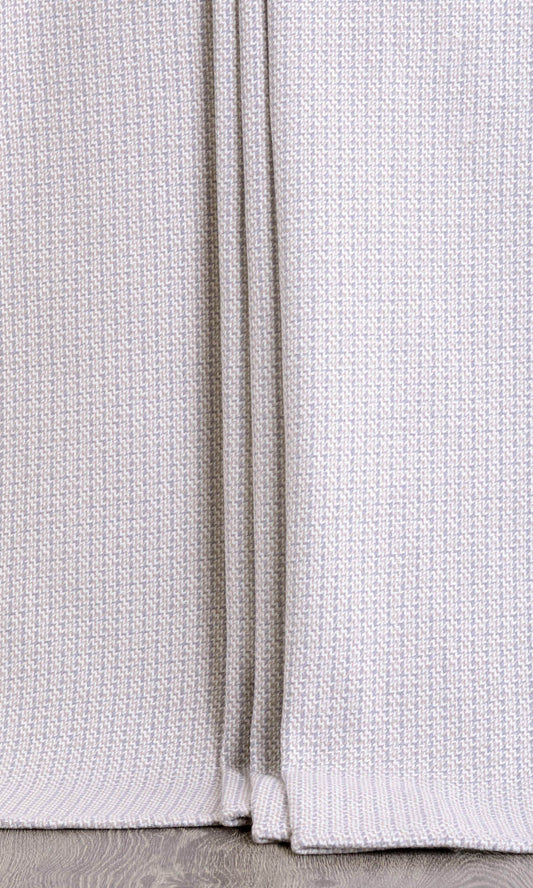 Custom Pinch Pleat Roman Shades (Gray/ Gray/ White)
