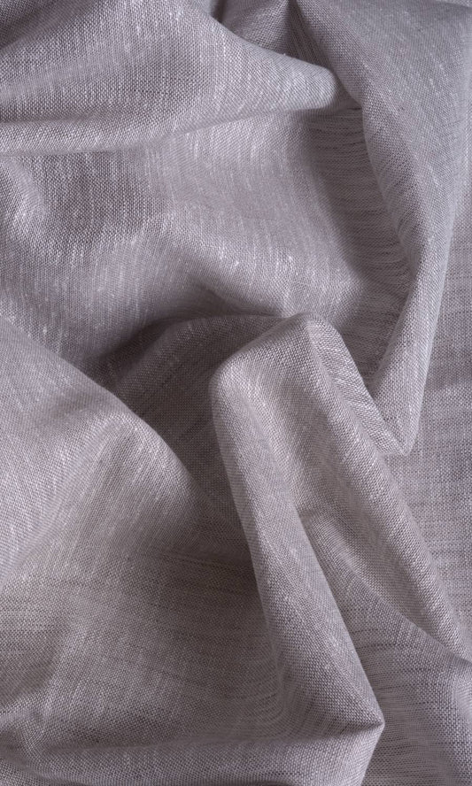 Grey Semi-Sheer Linen Home Décor Fabric By the Metre (Black/ Grey)