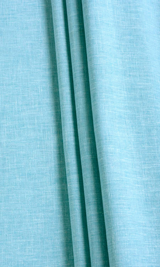 Poly-Cotton Blend Window Roman Blinds (Aqua Blue)