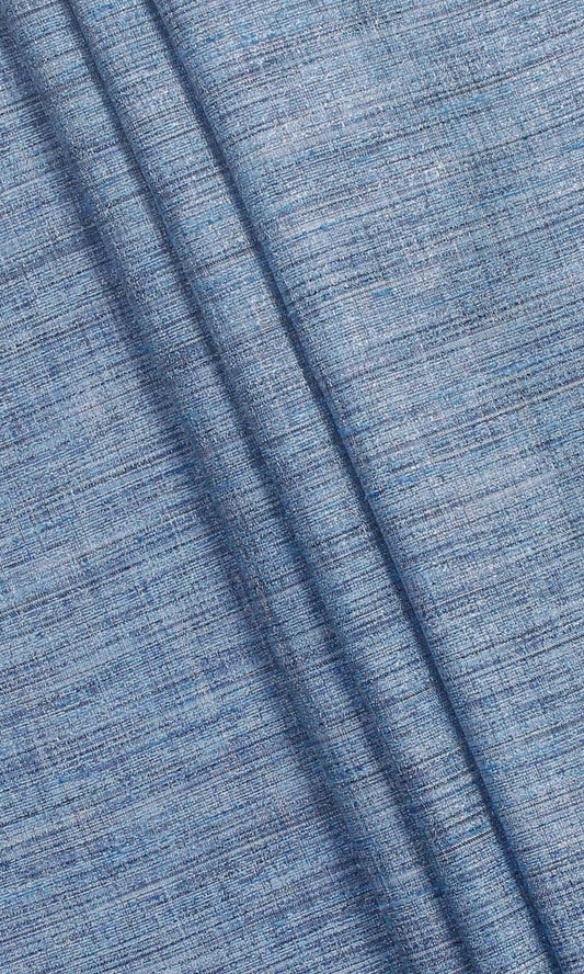 Faux Silk Home Décor Fabric By the Metre (Denim Blue)