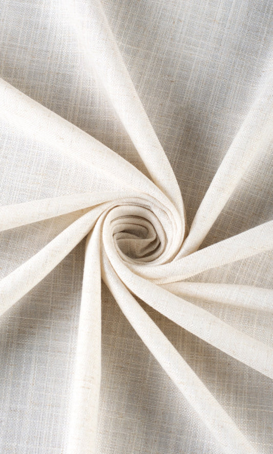 Plain Linen Blend Home Décor Fabric By the Metre (Cream/ Ivory)