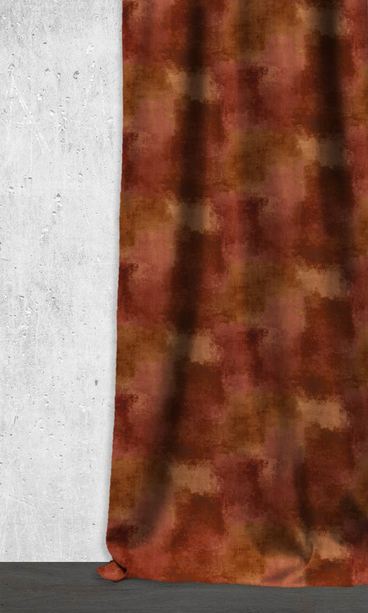Dimout Home Décor Fabric Sample (Copper Red/ Gold/ Orange)