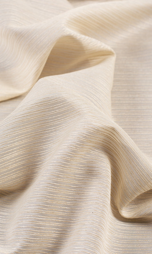 Striped Sheer Home Décor Fabric Sample (Champagne Beige)