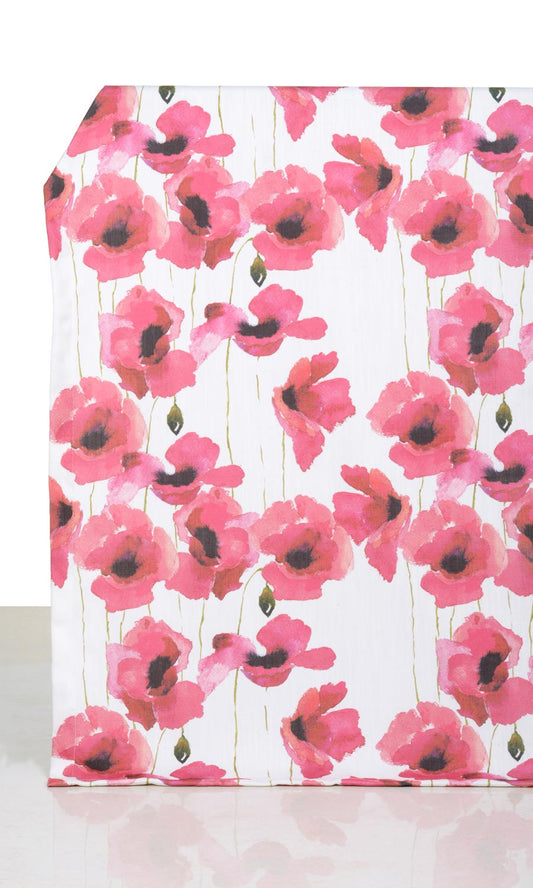 Water Lilies Floral Home Décor Fabric By the Metre (Pink)