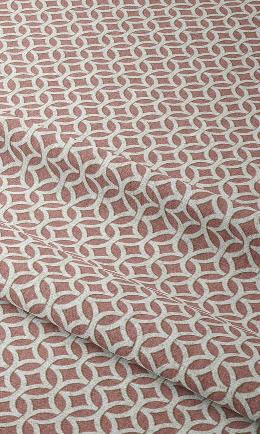 Geometric Print Blinds (Pink/ White)