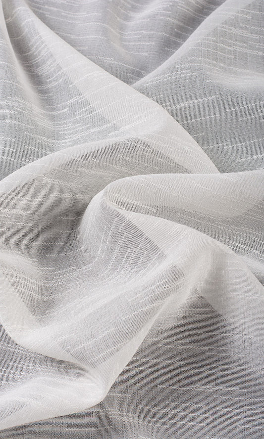 Textured Sheer Home Décor Fabric Sample (White)