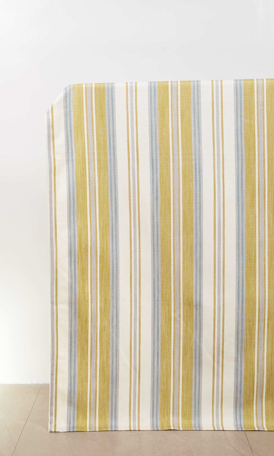 Made-to-Measure Home Décor Fabric Sample (Gray/ Blue/ White/ Yellow)