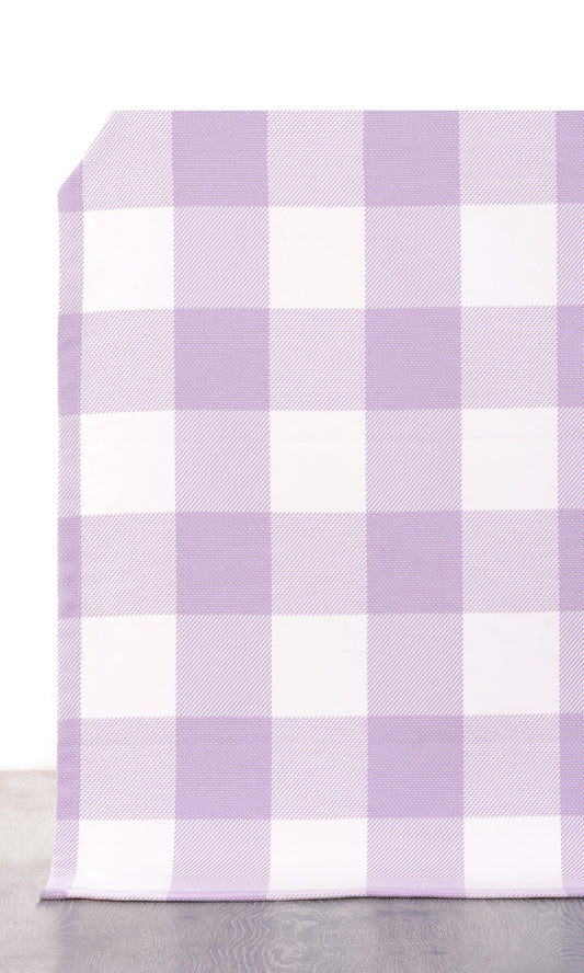 Buffalo Plaid Home Décor Fabric By the Metre (Purple/ Pale Purple/ White)