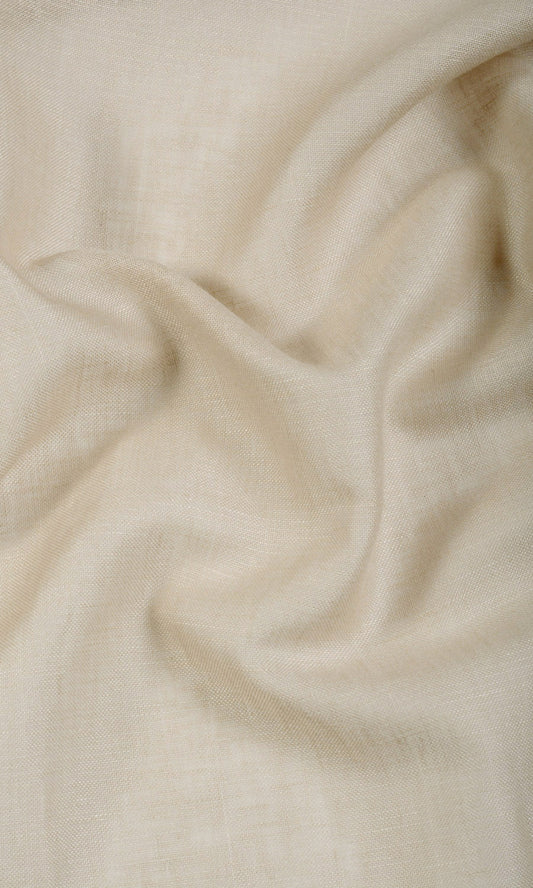 Linen Blend Sheer Window Home Décor Fabric Sample (Beige)