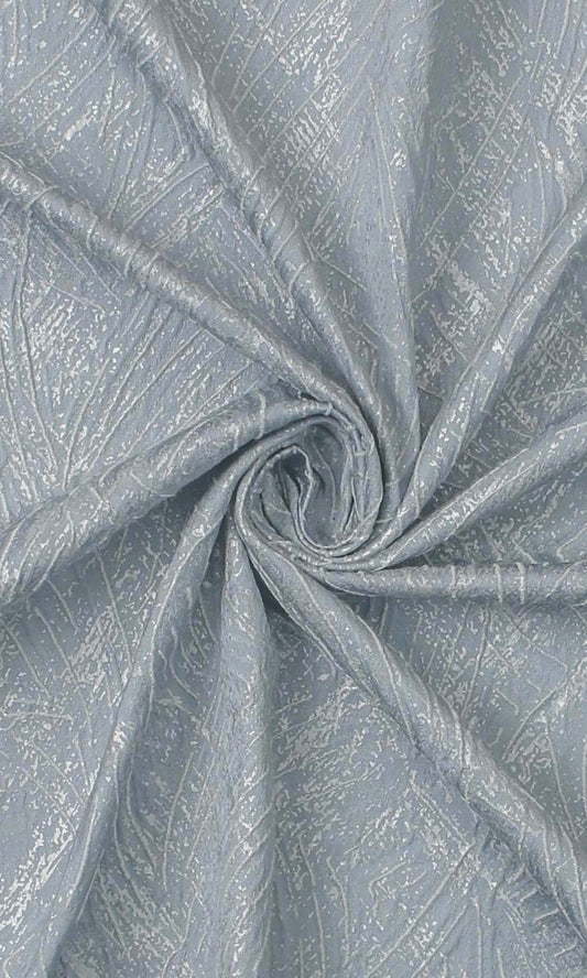 Self-Patterned Polycotton Home Décor Fabric Sample (Light Blue)