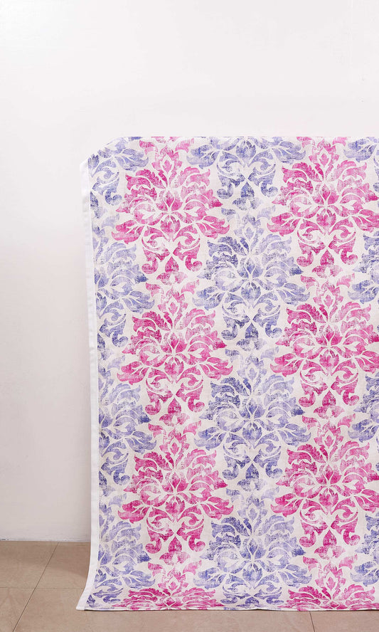 Made-to-Order Printed Home Décor Fabric Sample (Fuchsia Pink/ Purple)