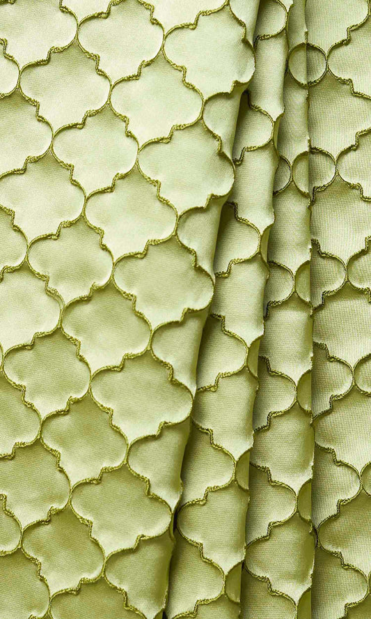 Silk Blend Custom Size Window Home Décor Fabric By the Metre (Green)