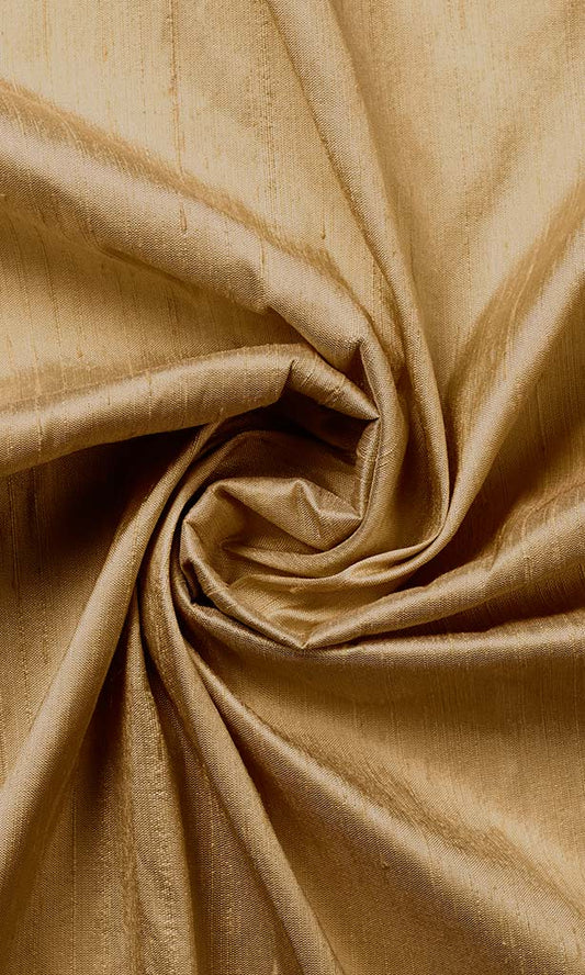 Custom Silk Home Décor Fabric Sample (Golden Brown)