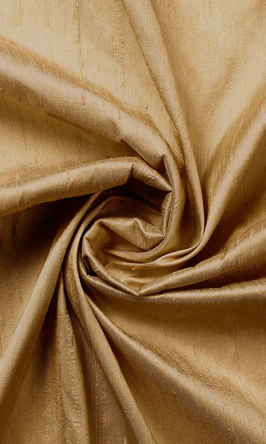 Pure Silk Home Décor Fabric By the Metre (Golden Brown)