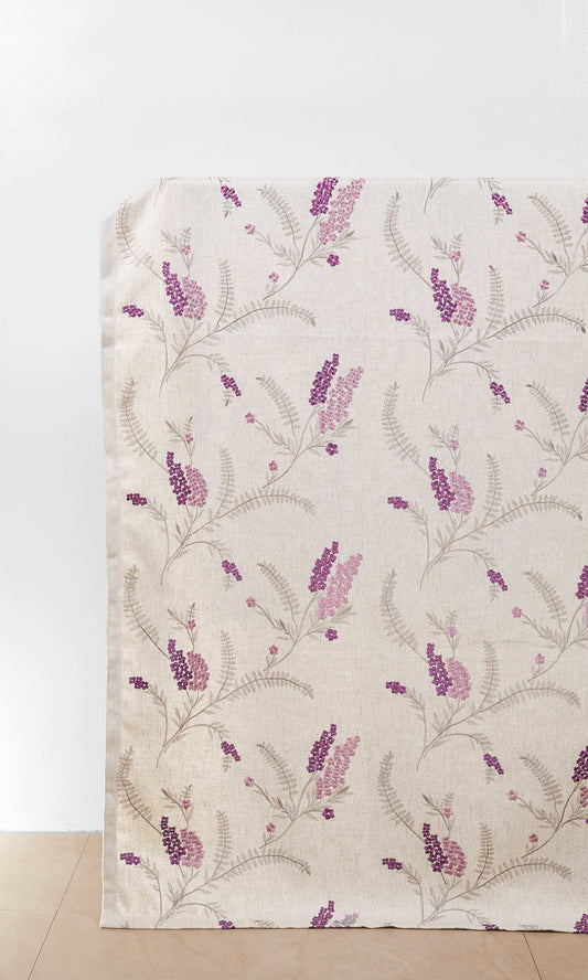 Made-to-Measure Window Home Décor Fabric By the Metre (Beige/ Purple/ Lilac)