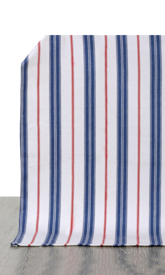 Custom Cotton Home Décor Fabric By the Metre (Red/ Blue)