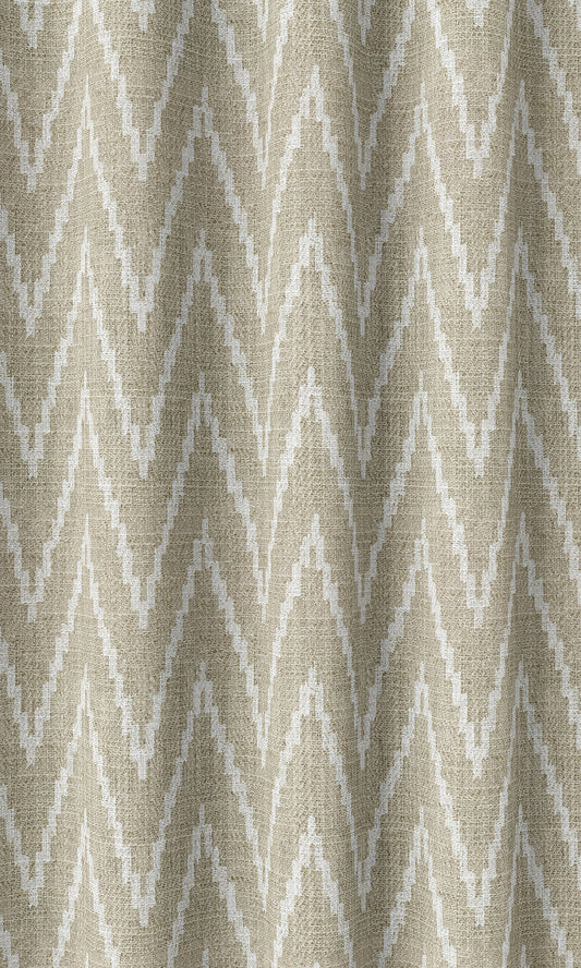 Houndstooth Print Home Décor Fabric Sample (Beige/ White)