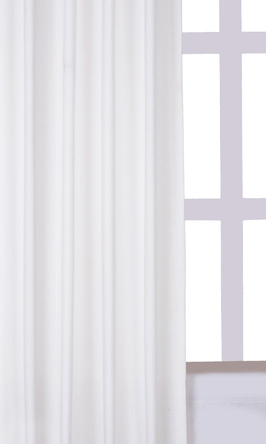 Linen Rich Custom Size Window Shades (White)