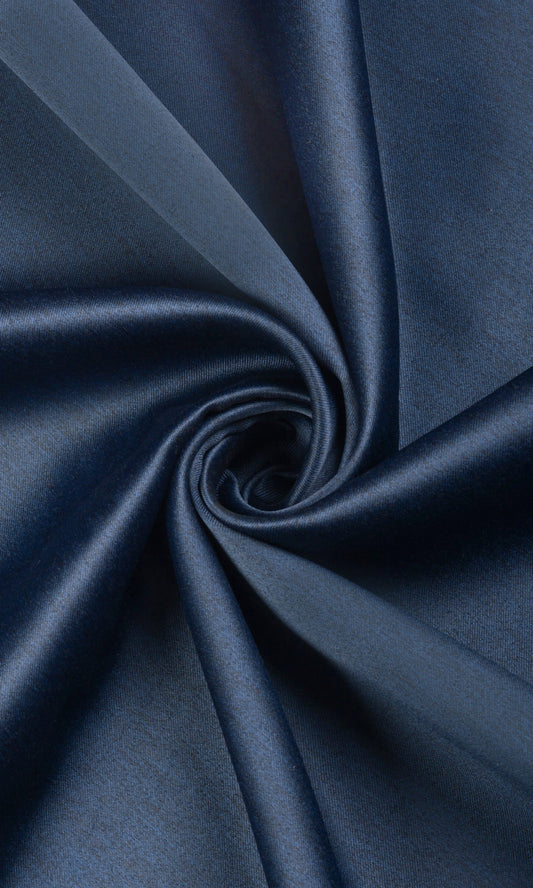 Room Darkening Blackout Home Décor Fabric By the Metre (Blue)