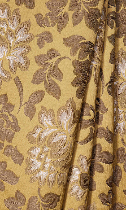 Floral Window Roman Shades/ Blinds (Mustard)