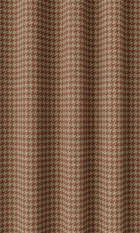 Houndstooth Print Blinds (Red & Beige)