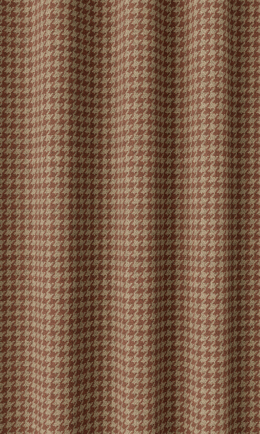 Houndstooth Print Roman Blinds (Red & Beige)