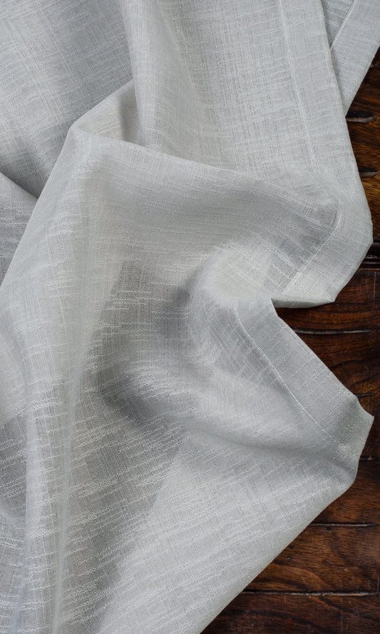 Textured Sheer Home Décor Fabric Sample (Pale Gray)