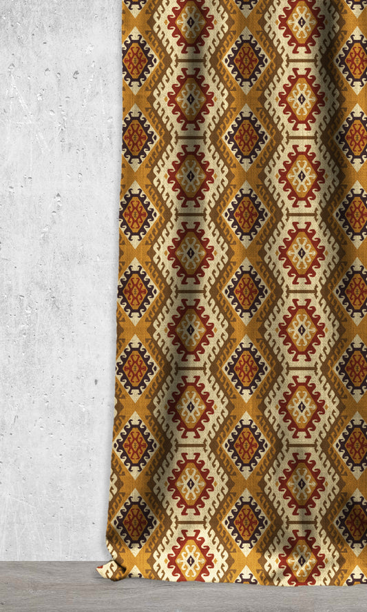 Custom Kilim Shades (Brick Red/ Yellow/ Brown)