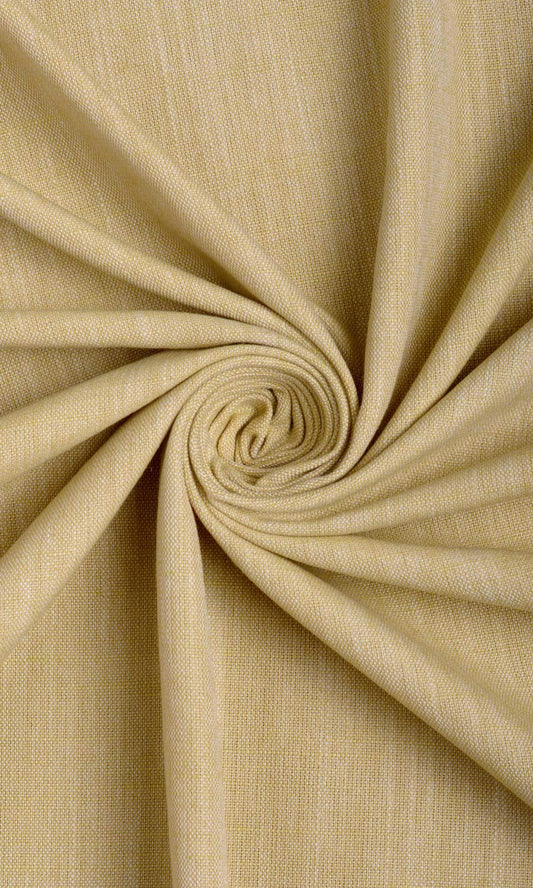 Plain Linen Texture Home Décor Fabric By the Metre (Ochre Yellow)