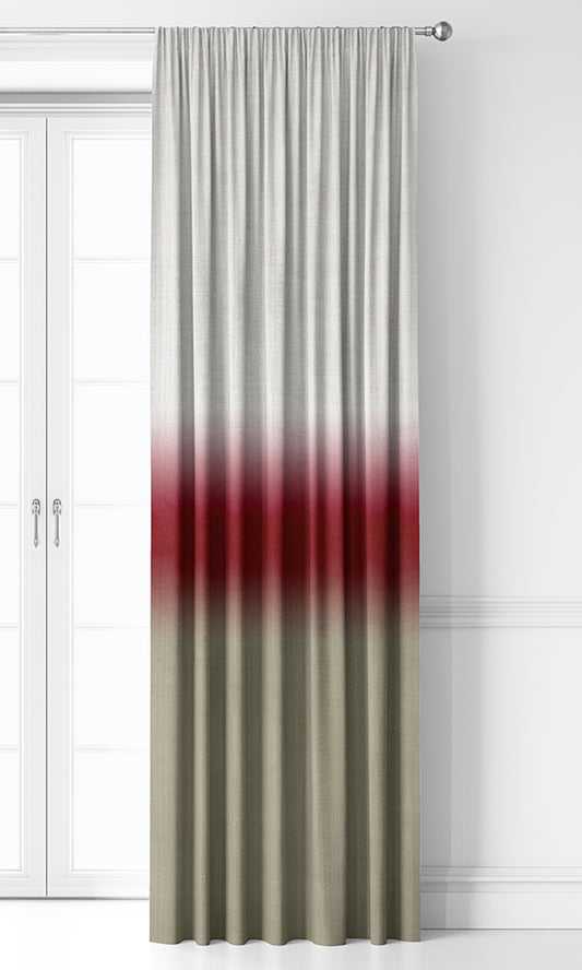 3-Tone Ombre Roman Shades (Red/ Stone Grey)