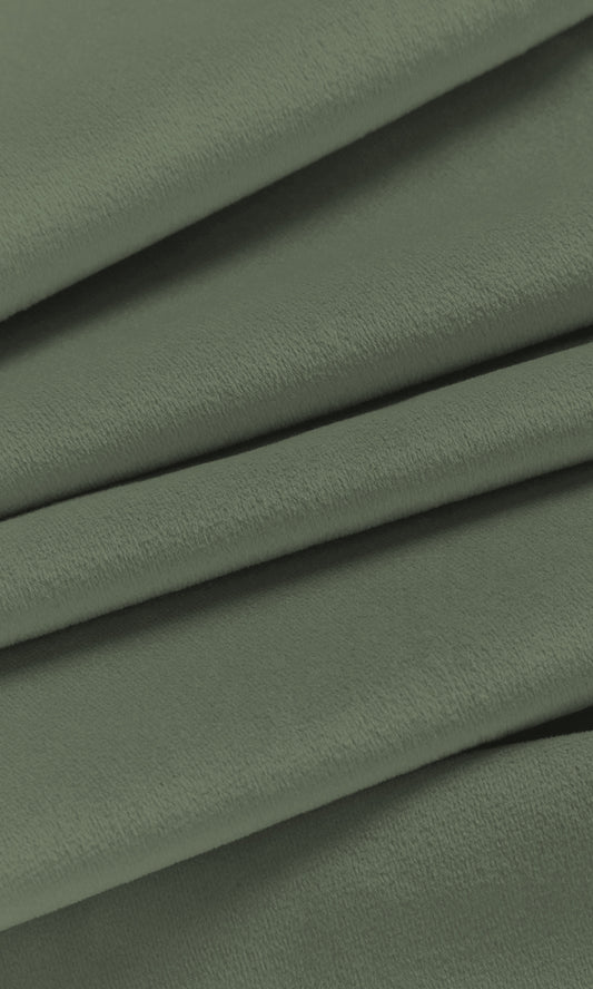 Plain Velvet Home Décor Fabric By the Metre (Green)