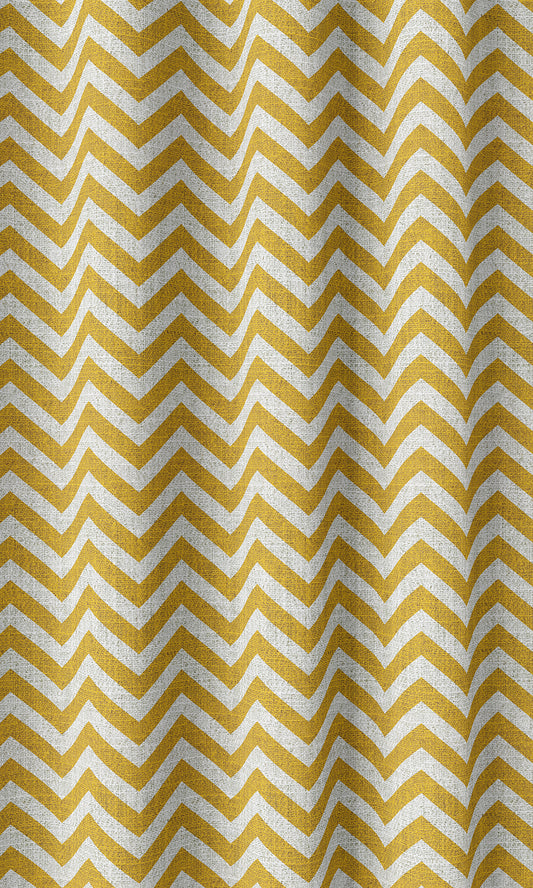 Chevron Print Window Shades (Deep Yellow/ White)