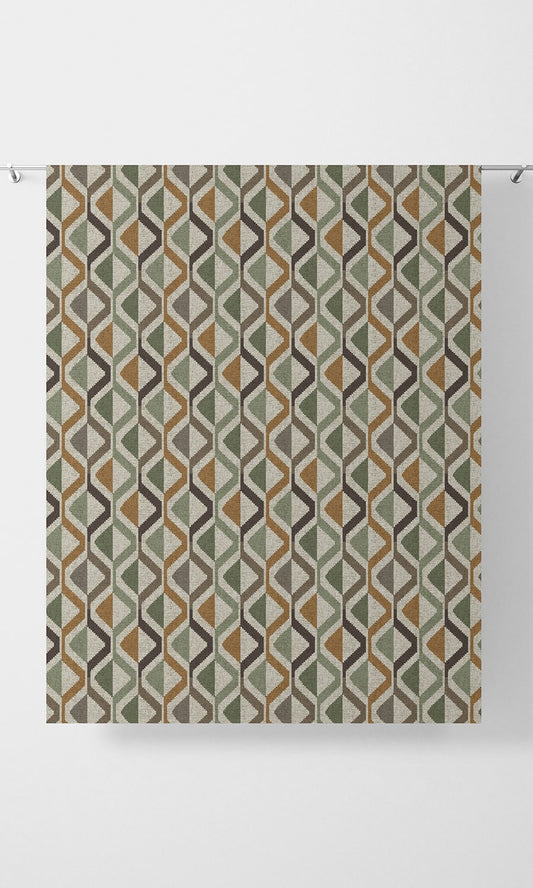 Geometric Print Blinds (Green/ Orange/ Gray)