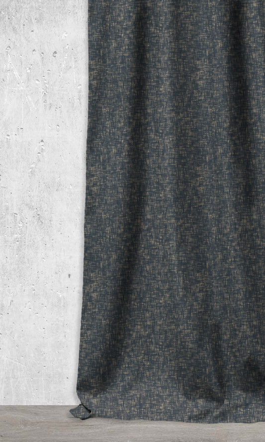 Textured Custom Roman Shades (Denim/ Navy Blue)