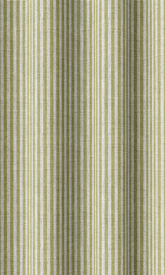 Custom Striped Roman Blinds (Green/ White)