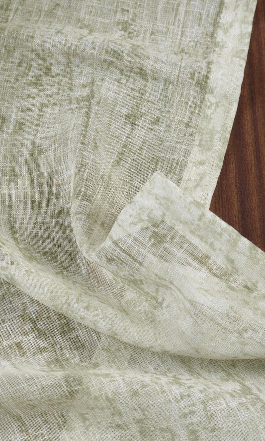Textured Sheer Home Décor Fabric By the Metre (Green)