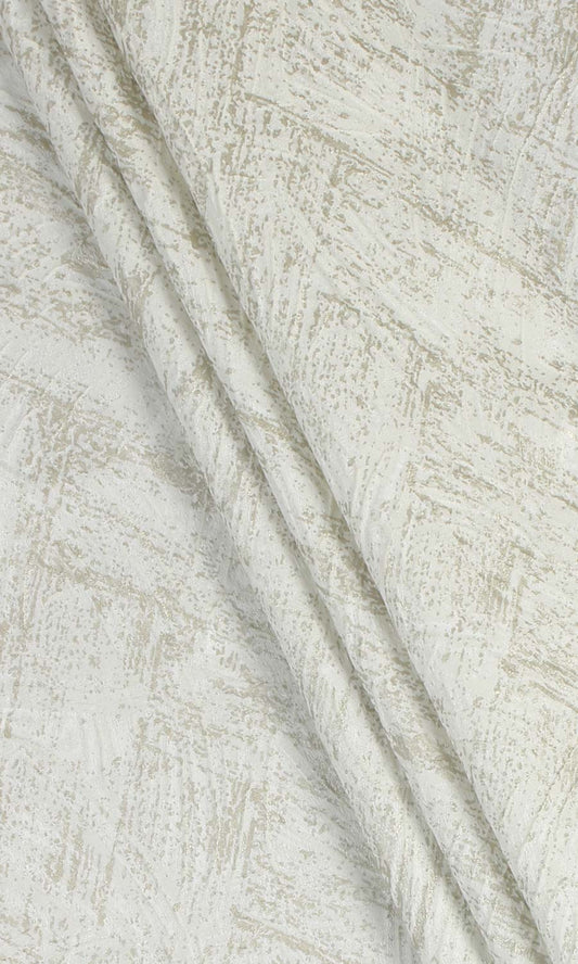 Patterned Poly-Cotton Home Décor Fabric By the Metre (Pale Beige/ Cream)