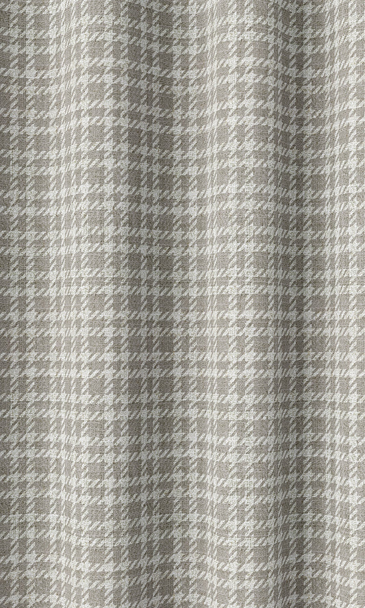 Modern Check Patterned Window Shades (Warm Grey)