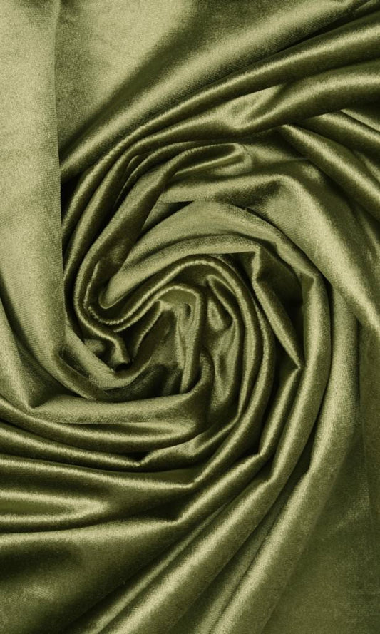 Custom Size Velvet Window Home Décor Fabric By the Metre (Green)