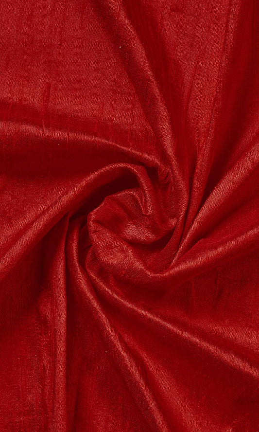 Dupioni Silk Home Décor Fabric By the Metre (Red)