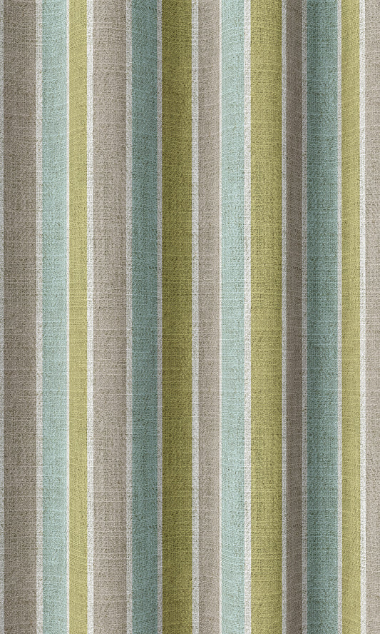 Custom Striped Home Décor Fabric Sample (Turquoise Blue/ Green)