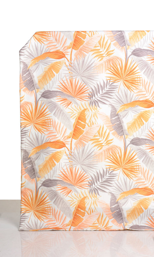 Botanical Floral  Home Décor Fabric Sample (Yellow/ Orange)